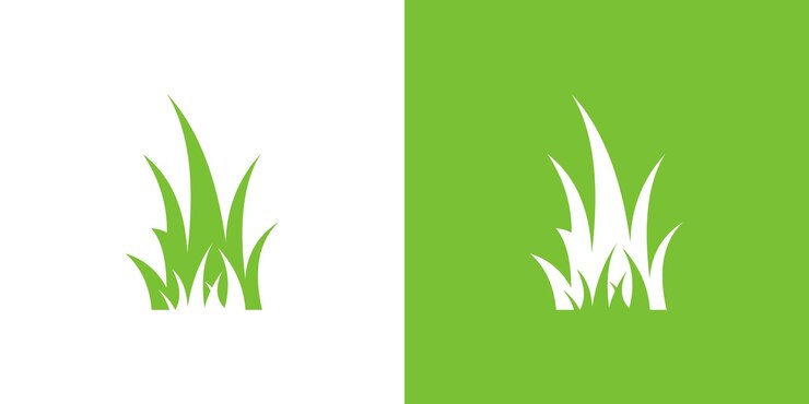 Diseño gráfico de la ilustración del icono vectorial del símbolo del logotipo de la hierba