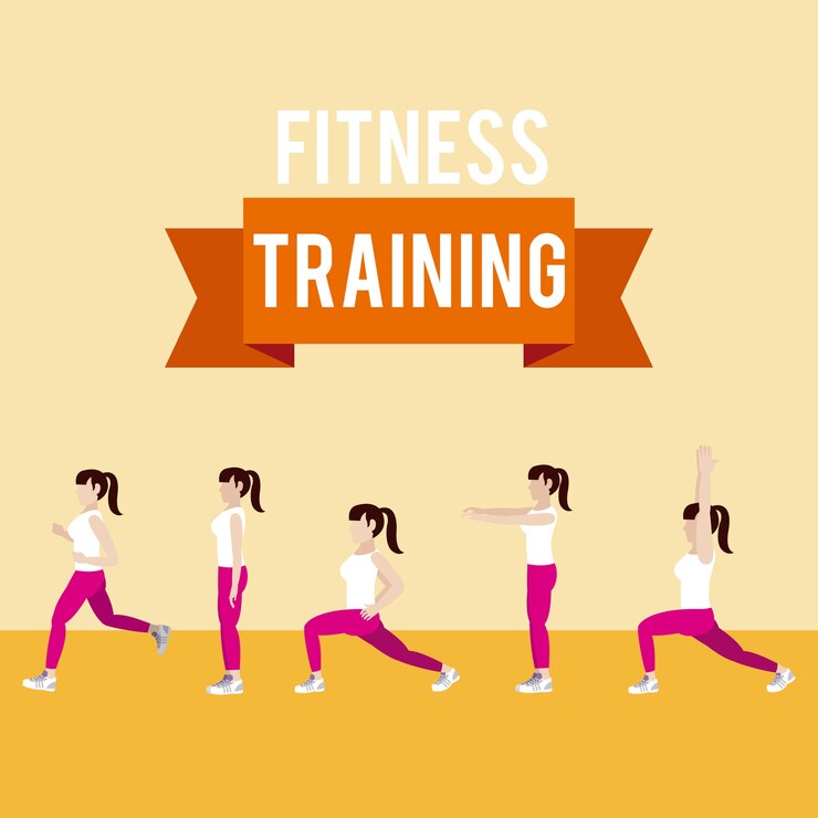 Vector diseño gráfico de la ilustración de vector de estilo de vida de mujer fitness
