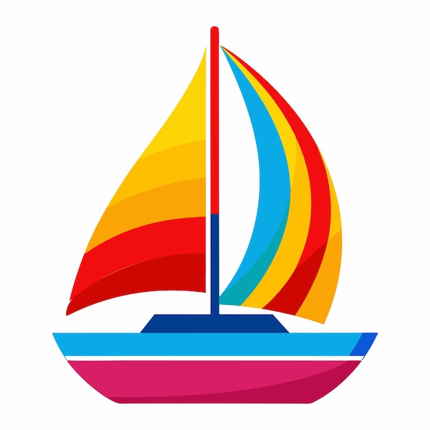 Diseño gráfico de la ilustración vectorial del icono aislado del velero