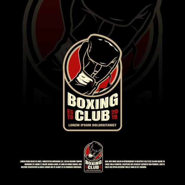 Diseño gráfico del logo de boxeo