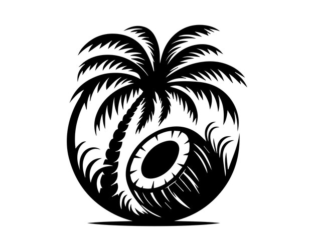 Vector diseño gráfico del logotipo del icono vectorial de silueta de coconat