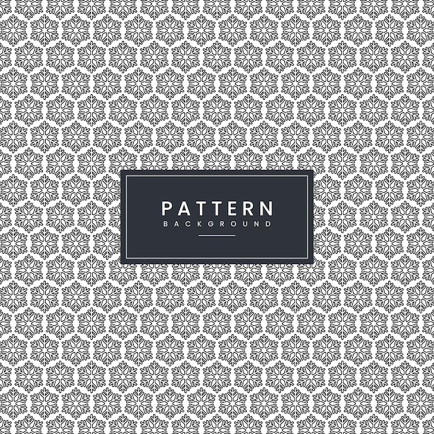 Diseño gráfico de plantilla de patrón de copo de nieve Vector