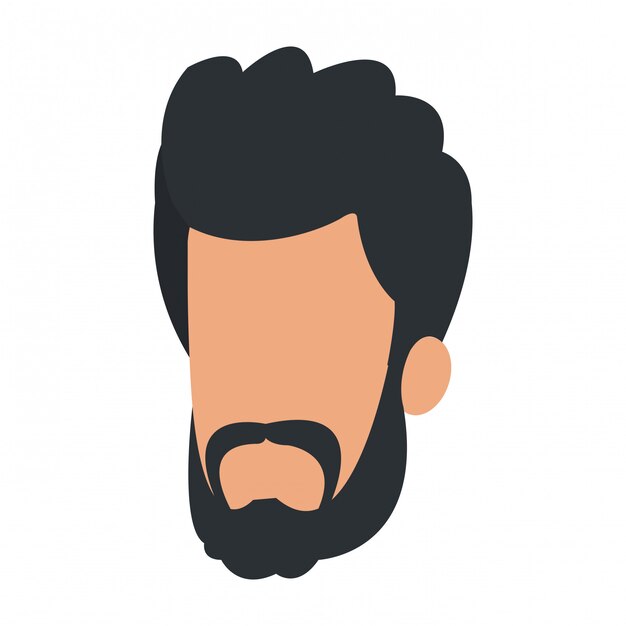 Diseño gráfico sin rostro del vector de la cabeza del hombre