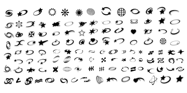 diseño gráfico del símbolo del elemento y2k