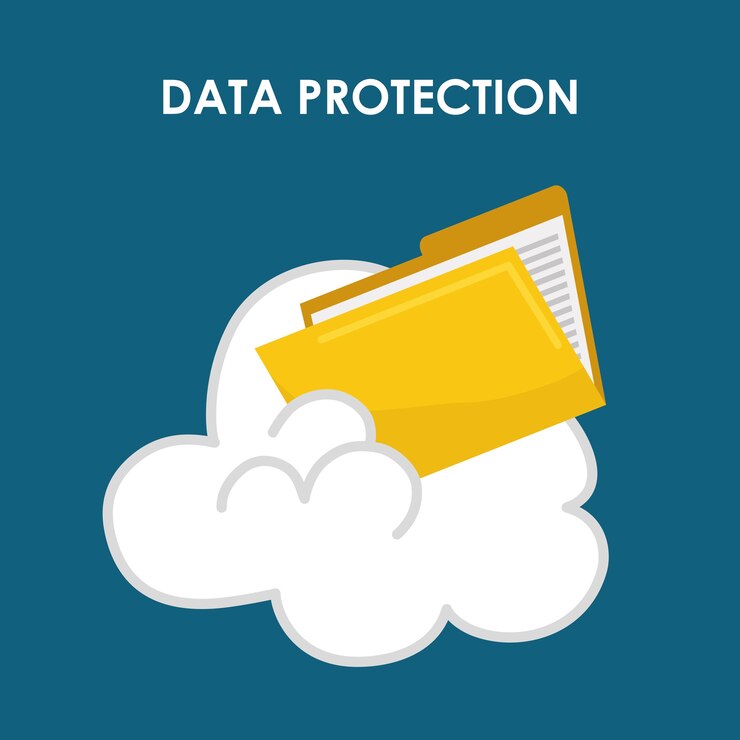 Vector diseño gráfico del sistema de seguridad de la base de datos, ilustración vectorial eps10
