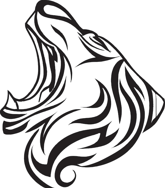 Diseño gráfico del tigre rugiente