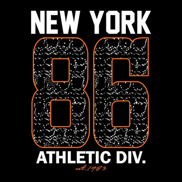 Diseño gráfico de la tipografía del eslogan urbano de brooklyn nueva york para la ilustración del vector de la camiseta impresa