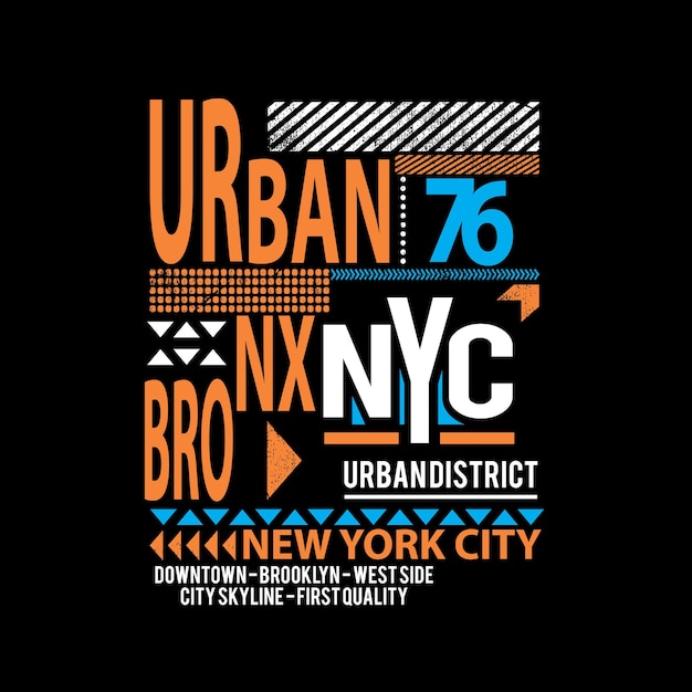 Vector diseño gráfico de tipografía newyork para imprimir camisetas.