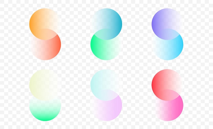 Vector diseño gráfico transparente círculos elemento conectado formas redondas vector de logotipo de la compañía