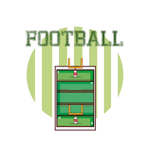 Diseño gráfico del vector de campo de fútbol americano