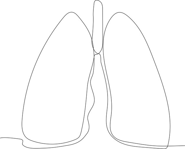 Diseño gráfico del vector pulmonar