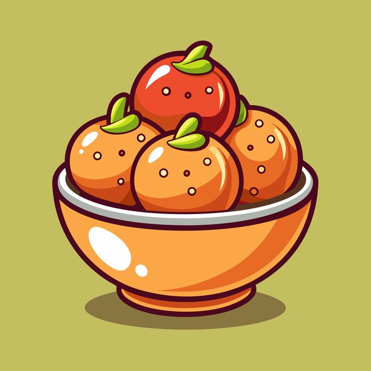 Vector diseño gráfico vectorial de alimentos de gulab jamun