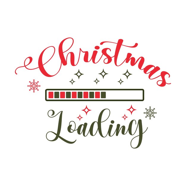 Diseño gráfico vectorial de camiseta de carga de Navidad