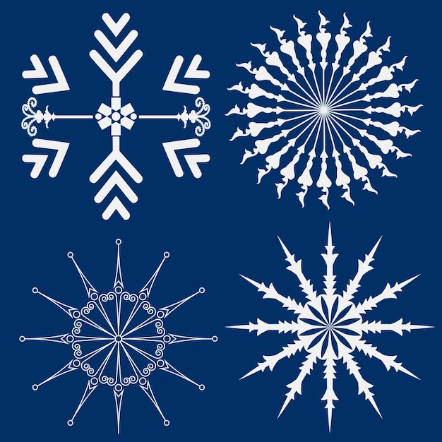 diseño gráfico vectorial de copos de nieve