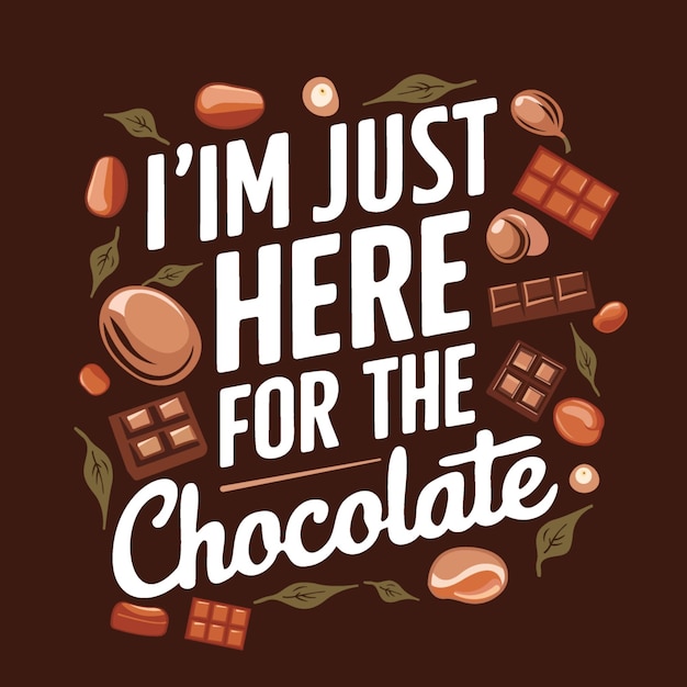 diseño gráfico vectorial del día nacional del chocolate con caligrafía