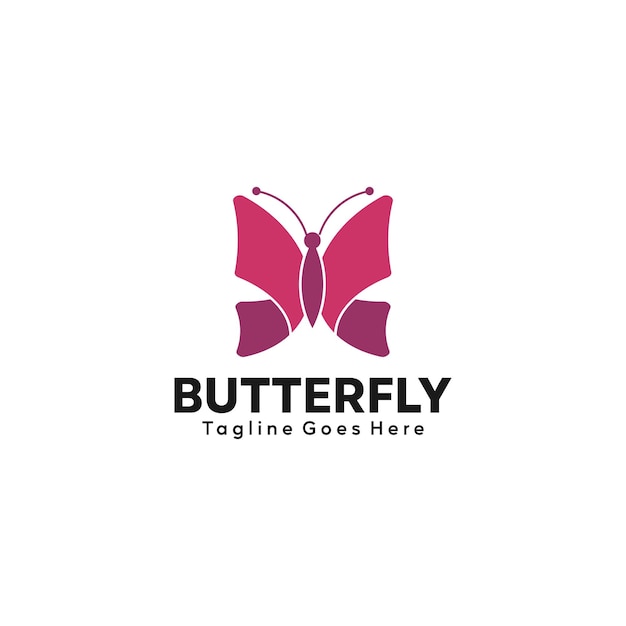 diseño gráfico vectorial de logotipo mariposa e icono mariposa