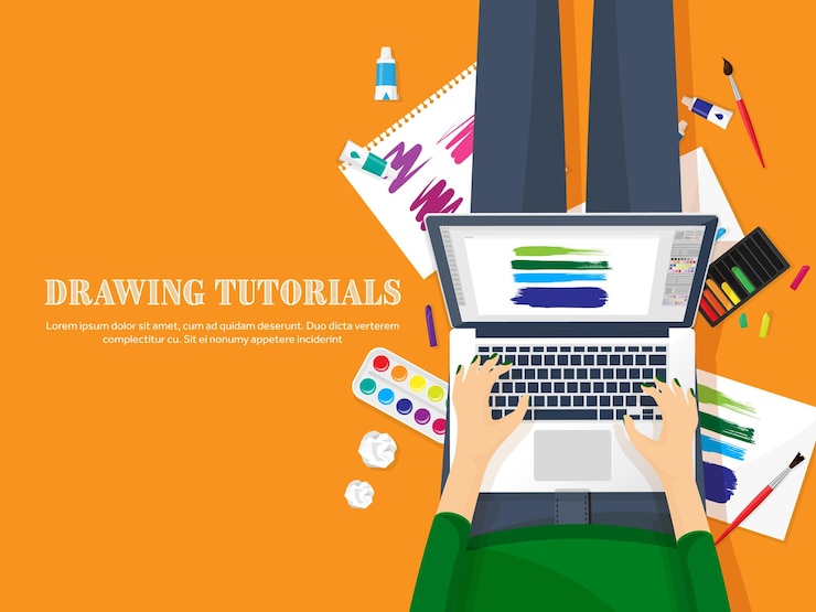 Vector diseño gráfico web dibujo y pintura desarrollo ilustración boceto interfaz de usuario freelance