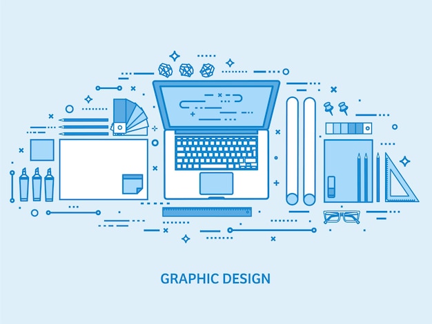 Diseño gráfico web dibujo y pintura interfaz de usuario ui creación y desarrollo de páginas de aterrizaje plano