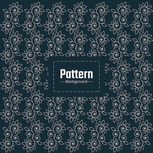 Diseño de gráficos de fondo de vector de patrón de elementos florales de hoja de color blanco