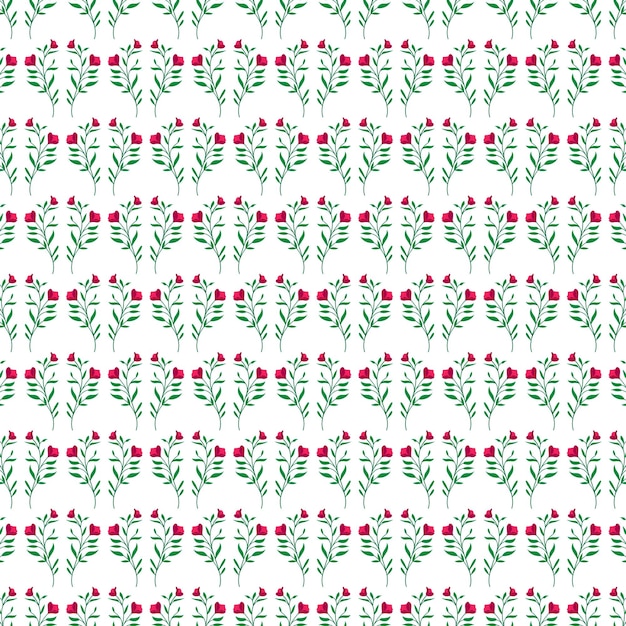 Diseño de gráficos de fondo de vector de patrón de elementos florales de hoja Vector Premium