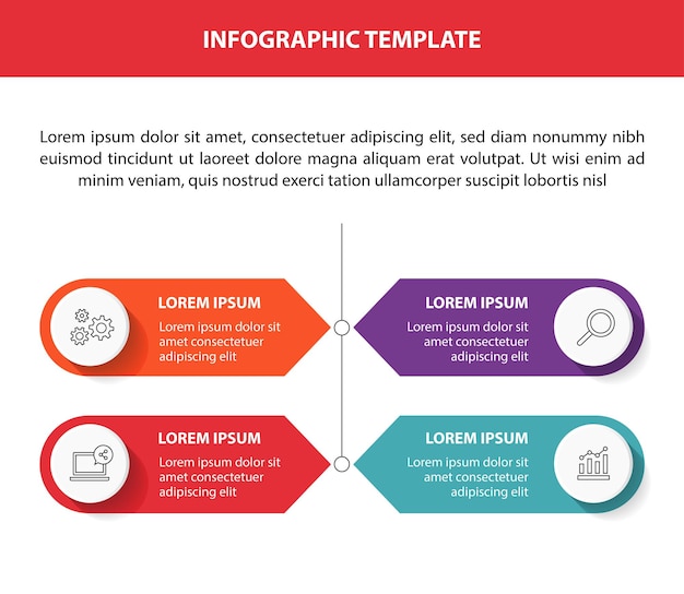 Diseño de gráficos de negocios de plantilla de infografía profesional