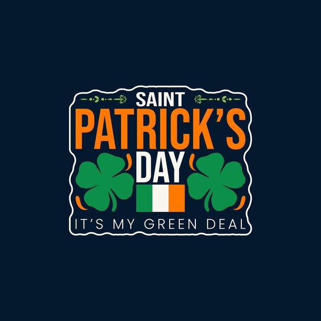 Diseño de gráficos vectoriales del día de San Patricio para el sitio de camiseta e impresión bajo demanda