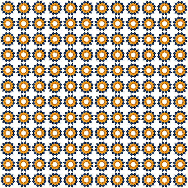 Diseño de gráficos vectoriales de fondo de patrón de flores de color Vector PremiumxDxA