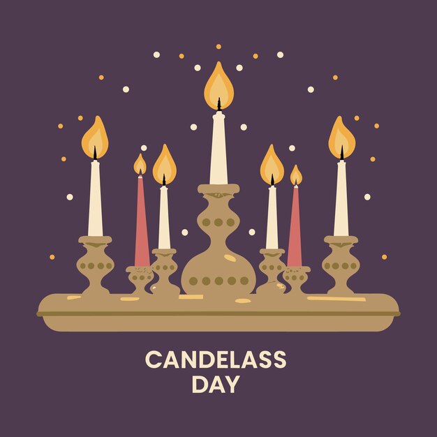Diseño gratuito del día de Vector Candlemas Generado por Ai