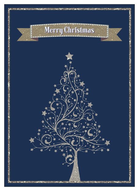 diseño gratuito para feliz año nuevo con decoraciones de Navidad de fondo