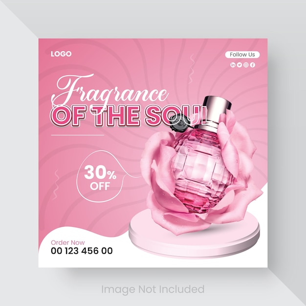 Vector diseño gratuito de plantillas de anuncios de perfumes vectoriales