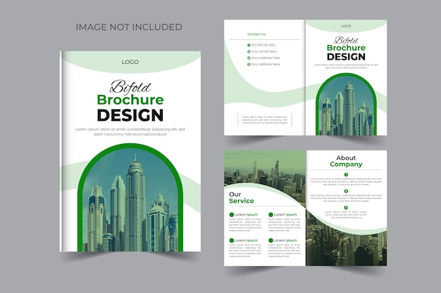 Vector diseño gratuito de plantillas de folletos corporativos bifold vectoriales