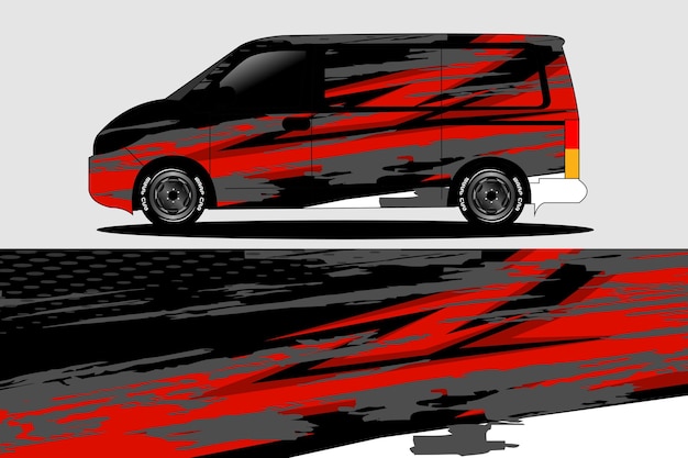 Diseño grunge abstracto para automóviles deportivos, envoltura, librea, etiqueta de automóviles, marca y otros vehículos
