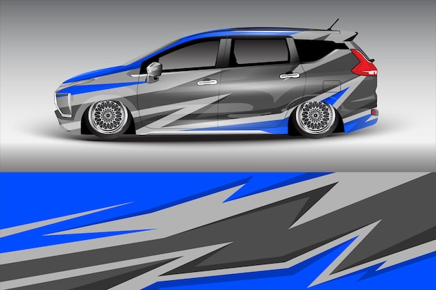 diseño grunge abstracto para automóviles deportivos envoltura librea etiqueta de automóviles marca