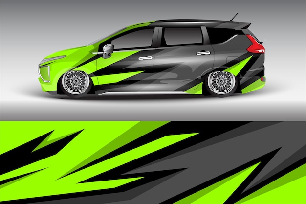 diseño grunge abstracto para automóviles deportivos envoltura librea etiqueta de automóviles marca