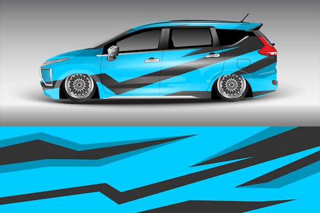 diseño grunge abstracto para automóviles deportivos envoltura librea etiqueta de automóviles marca