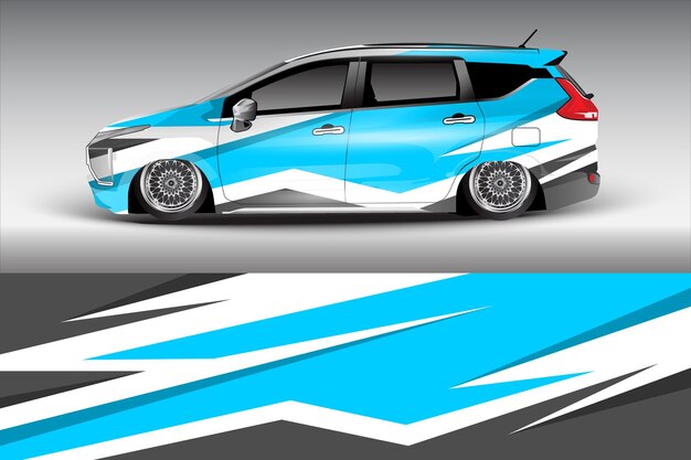 diseño grunge abstracto para automóviles deportivos envoltura librea etiqueta de automóviles marca