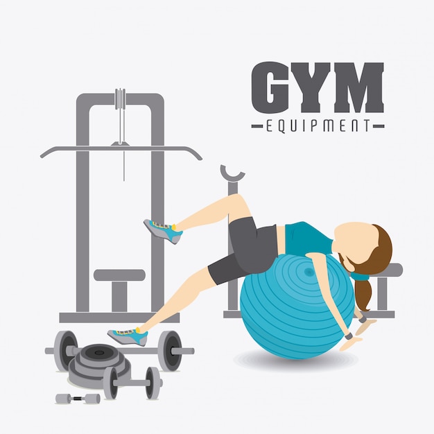 Vector diseño gym.