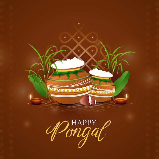 Diseño de Happy Pongal