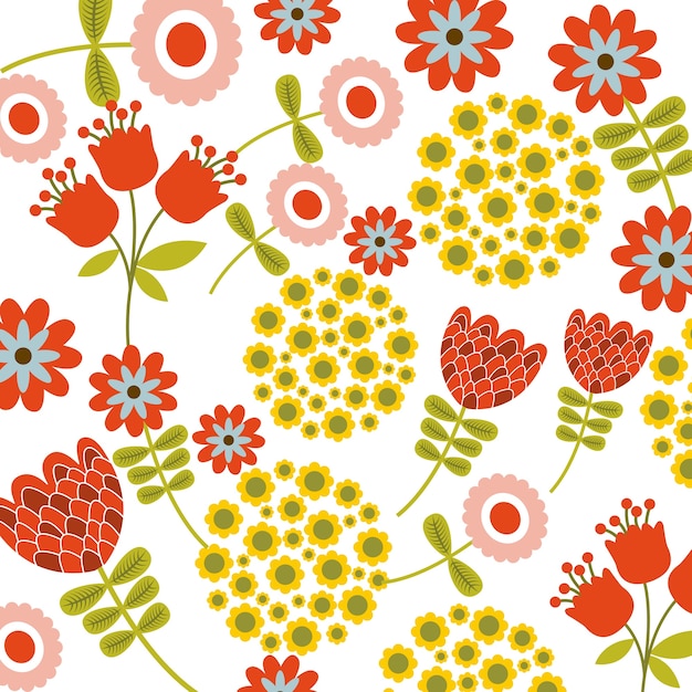 diseño de hermosas flores