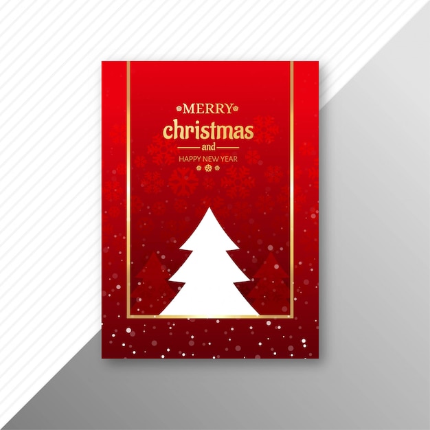 Diseño hermoso del folleto de la plantilla de la Feliz Navidad del festival