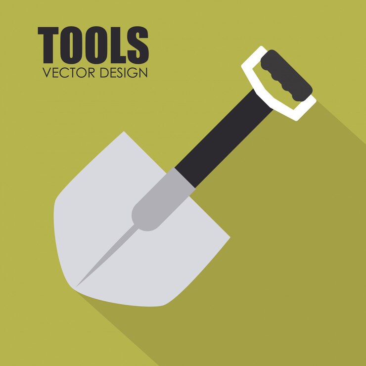 Vector diseño de herramientas sobre fondo verde ilustración vectorial