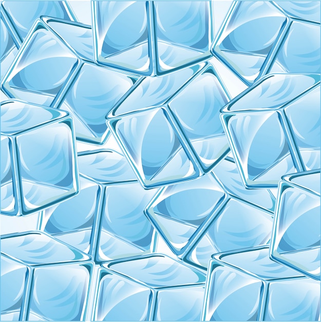 Diseño de hielo sobre fondo azul ilustración vectorial