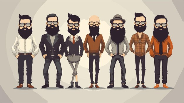 Diseño hipster de moda en ilustración vectorial de fondo gris