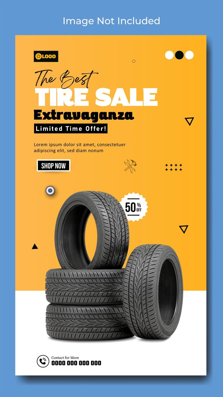 Vector diseño de la historia de venta de neumáticos de invierno y verano