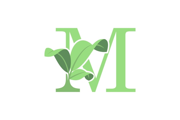 diseño de la hoja con el concepto de la letra m