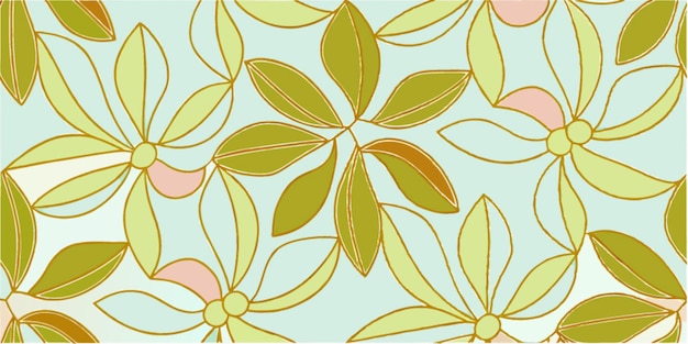 Diseño de hojas florales