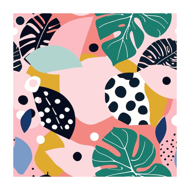 Diseño de hojas de Monstera botánica.