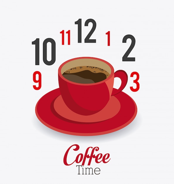 Diseño de la hora del café.
