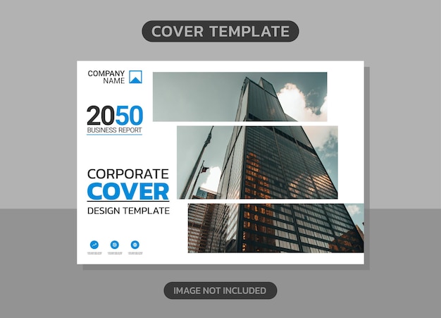 Diseño horizontal de portada de libro corporativo.