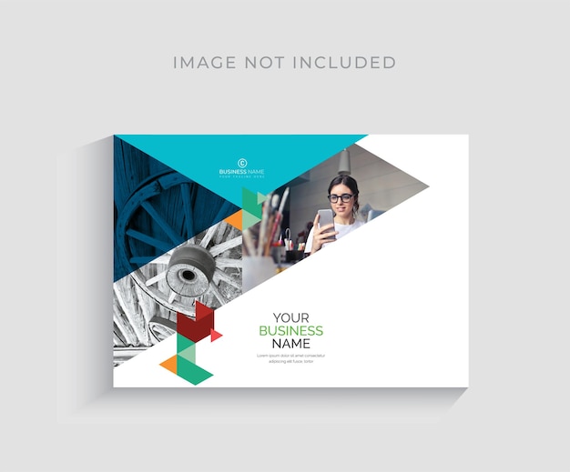Diseño horizontal de portada de libro corporativo.